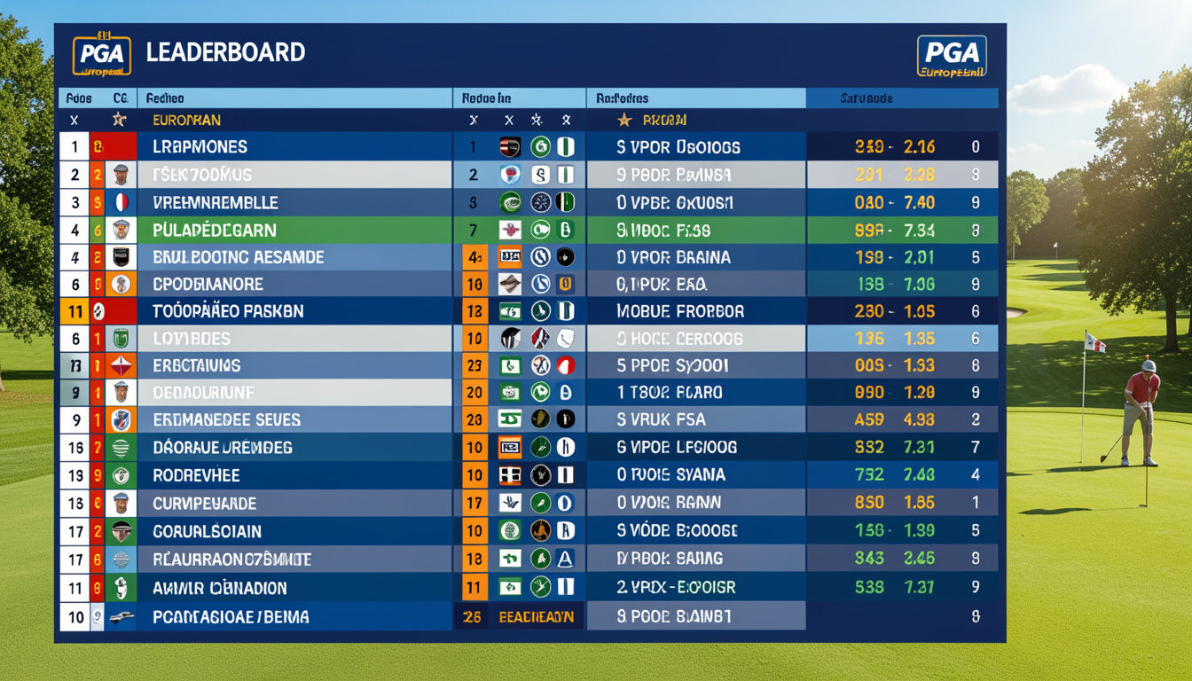 european pga leaderboard