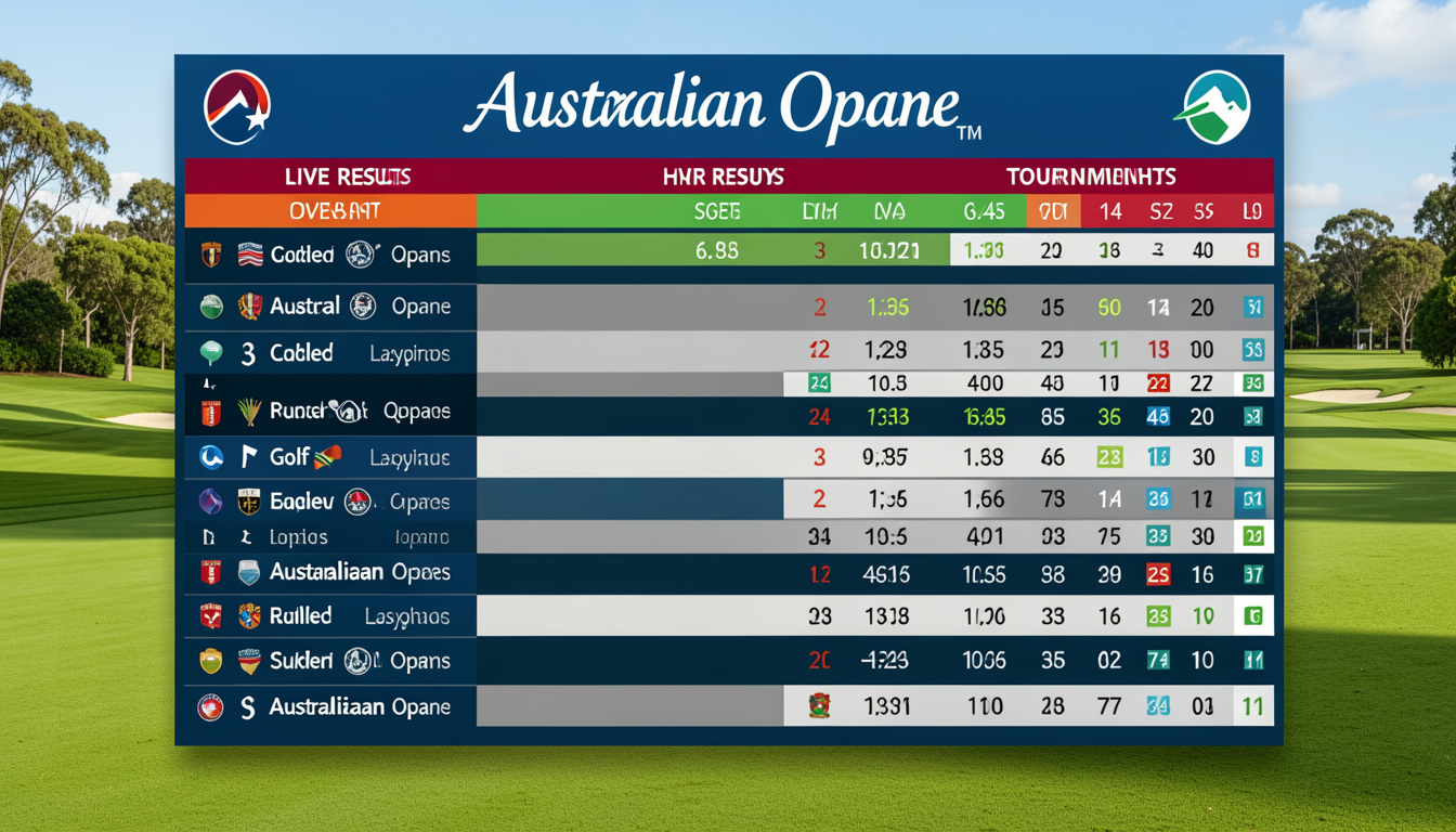 australian open golf leaderboard