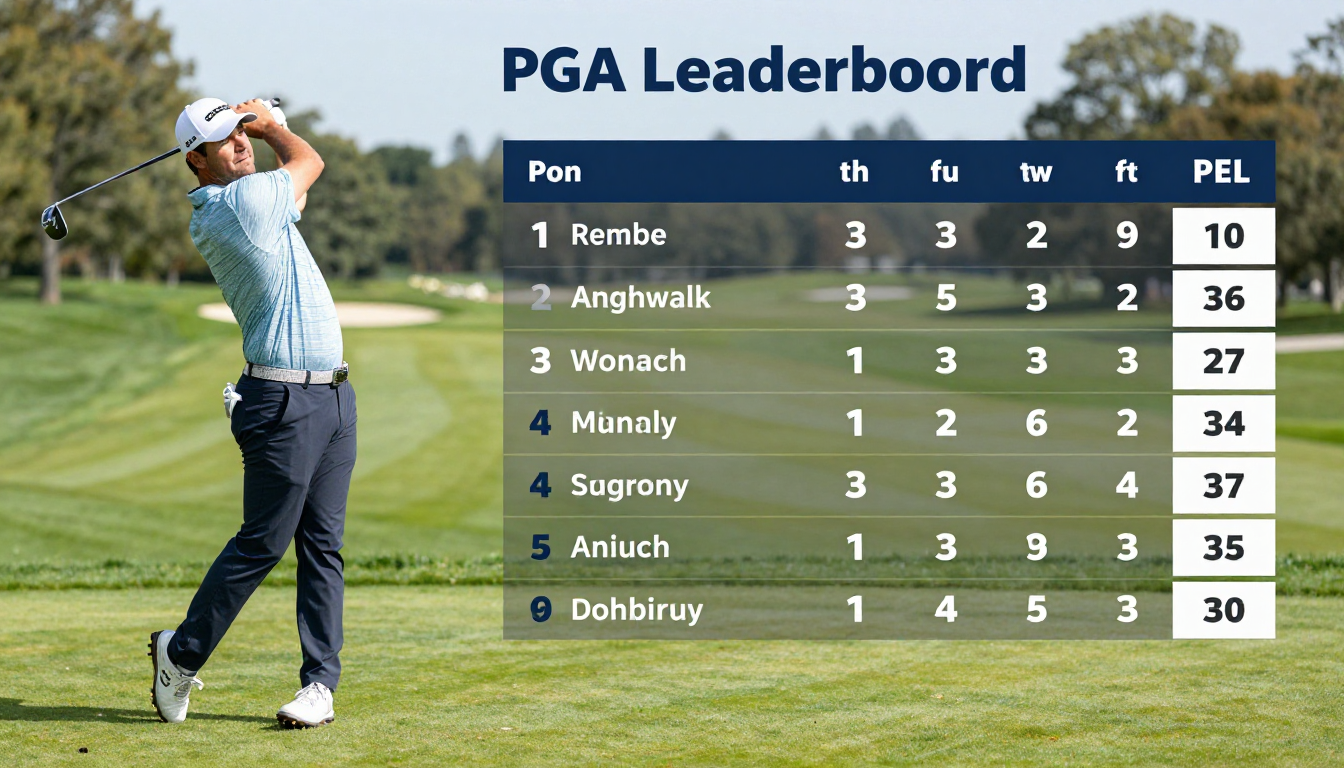 pga leaderboard